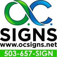 O.C. Signs logo, O.C. Signs contact details