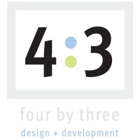 4x3 logo, 4x3 contact details