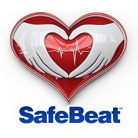 SafeBeat logo, SafeBeat contact details