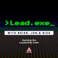 >Lead.exe_ Podcast logo, >Lead.exe_ Podcast contact details