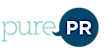 purePR logo, purePR contact details