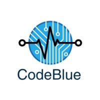 CodeBlue logo, CodeBlue contact details