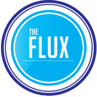 The Flux logo, The Flux contact details