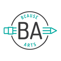 BCauseARTS logo, BCauseARTS contact details