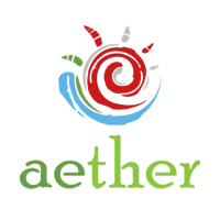 aether logo, aether contact details