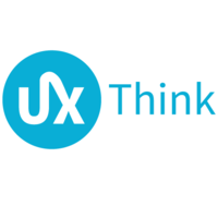 UX Think logo, UX Think contact details