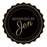 Notarized by Jen logo, Notarized by Jen contact details