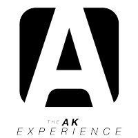 The AK Experience logo, The AK Experience contact details