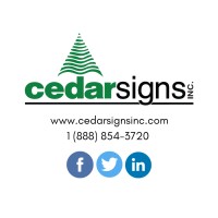 Cedar Signs Inc. logo, Cedar Signs Inc. contact details