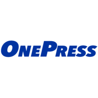 OnePress logo, OnePress contact details