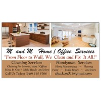 M and M Home Services logo, M and M Home Services contact details