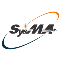 SysMA logo, SysMA contact details