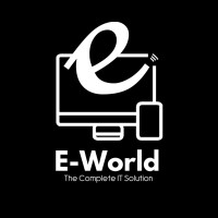 E-WORLD logo, E-WORLD contact details