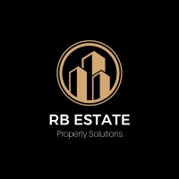 R.B estate logo, R.B estate contact details