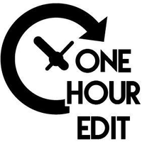 One Hour Edit logo, One Hour Edit contact details