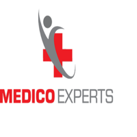 MedicoExperts logo, MedicoExperts contact details