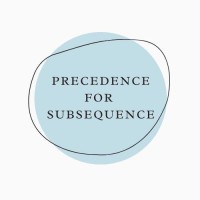 Precedence for Subsequence logo, Precedence for Subsequence contact details