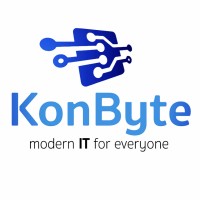 KonByte logo, KonByte contact details