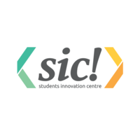 [sic!] - students' innovation centre logo, [sic!] - students' innovation centre contact details