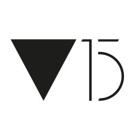 V15 logo, V15 contact details