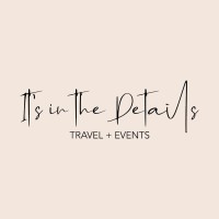 It's in the Details Travel and Events logo, It's in the Details Travel and Events contact details