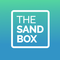 The Sandbox logo, The Sandbox contact details