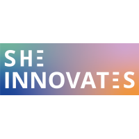 She Innovates logo, She Innovates contact details