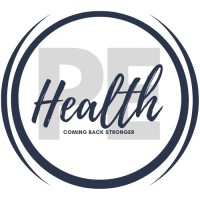 PE Health logo, PE Health contact details