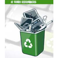 A Tech recyclers logo, A Tech recyclers contact details