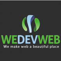 WeDevWeb logo, WeDevWeb contact details