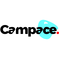 The Campace logo, The Campace contact details