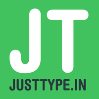 JUSTTYPE.IN logo, JUSTTYPE.IN contact details