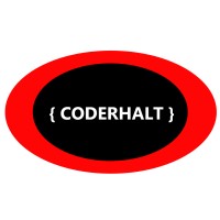 CoderHalt logo, CoderHalt contact details