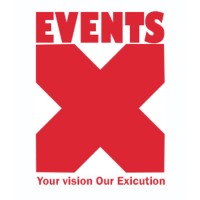 EventsX logo, EventsX contact details