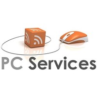 PCServices logo, PCServices contact details