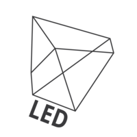 LED logo, LED contact details