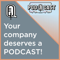 PodQcast logo, PodQcast contact details