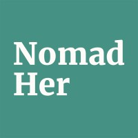 NomadHer logo, NomadHer contact details