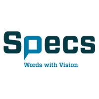 Specs, Words with Vision logo, Specs, Words with Vision contact details