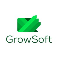 GrowSoft logo, GrowSoft contact details