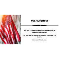 #USAMfgHour Twitter Chat logo, #USAMfgHour Twitter Chat contact details