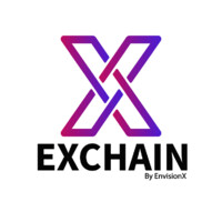 ExChain logo, ExChain contact details