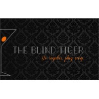 The Blind Tiger logo, The Blind Tiger contact details