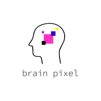 BrainPixel logo, BrainPixel contact details