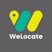 WeLocate logo, WeLocate contact details