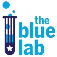 The Blue-Lab logo, The Blue-Lab contact details