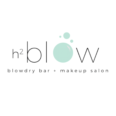 h2blow the blowdry + beauty bar logo, h2blow the blowdry + beauty bar contact details