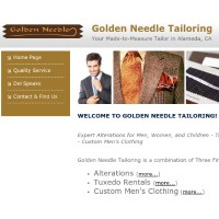 Golden Needle Tailoring logo, Golden Needle Tailoring contact details