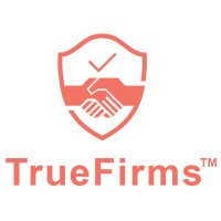 TrueFirms logo, TrueFirms contact details