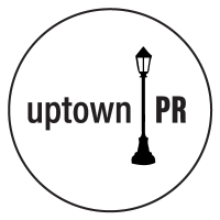 UptownPR logo, UptownPR contact details